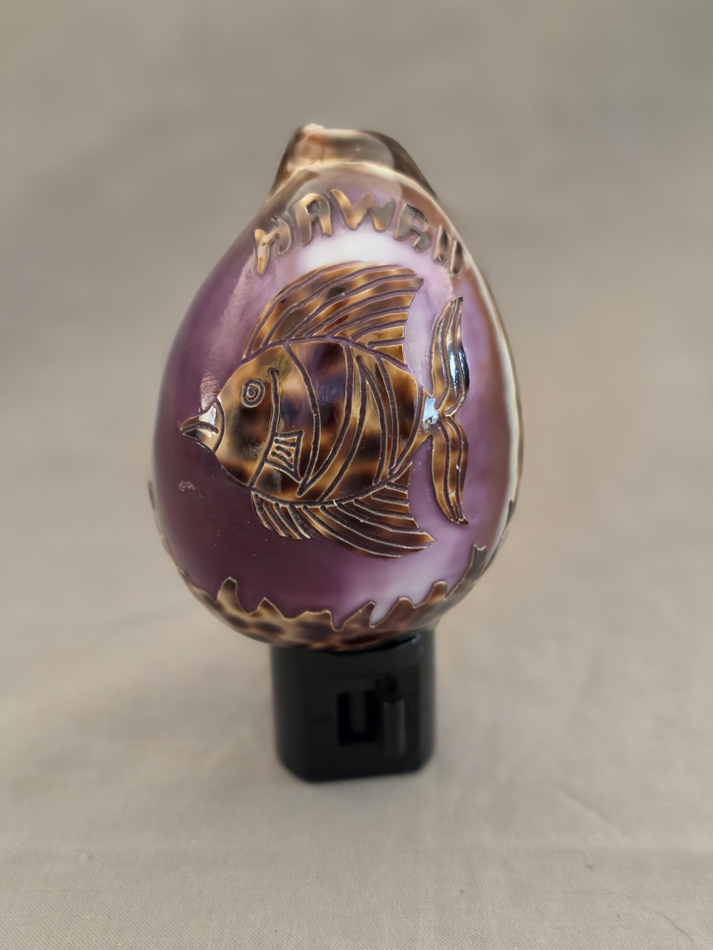 Purple Hawaiian Fish Night Light - Decorative Aquarium Accent